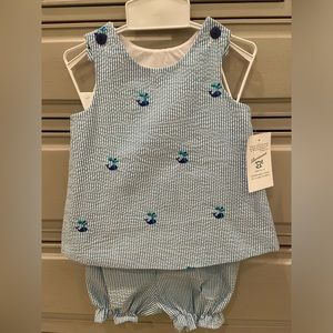 NWT girls 18 month two piece Glorimont bloomer outfit!